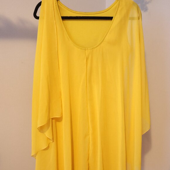 RINASCIMENTO - Yellow cape dress - Picture 3 of 5
